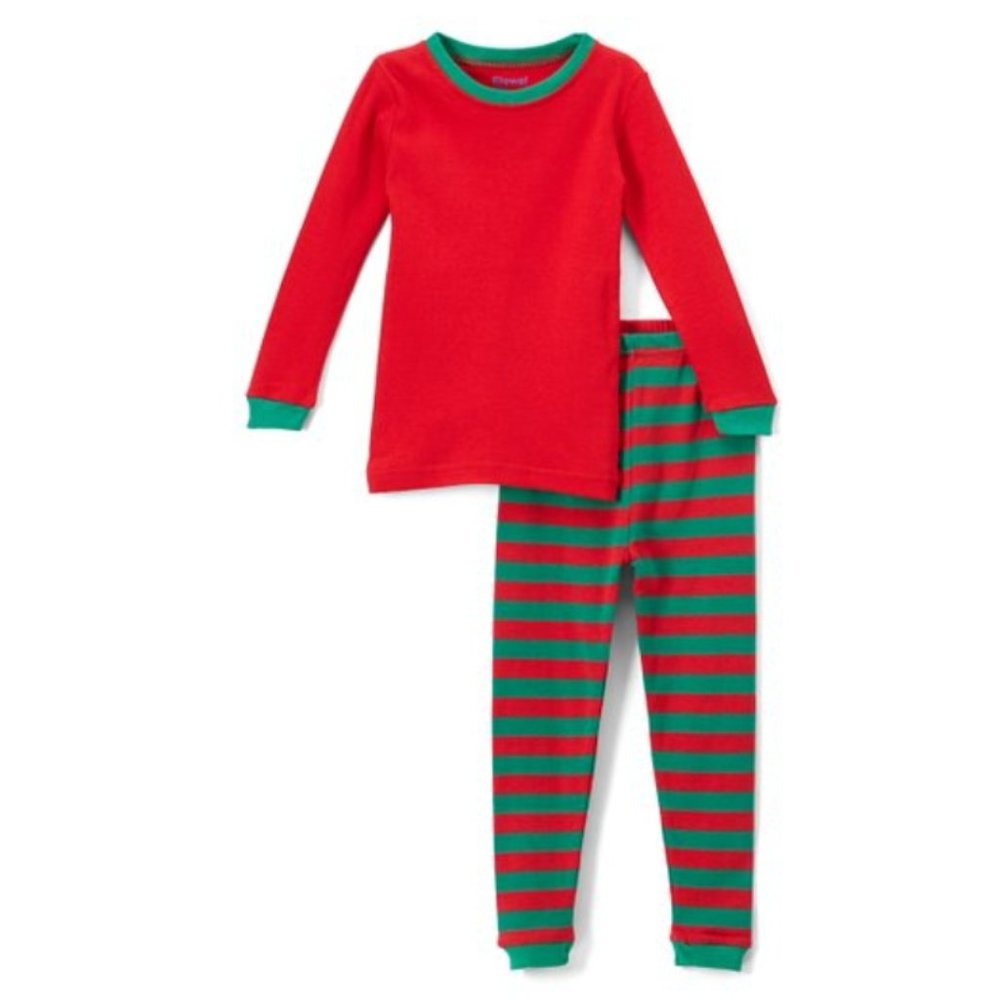 Red & Green Stripe Pajama Set